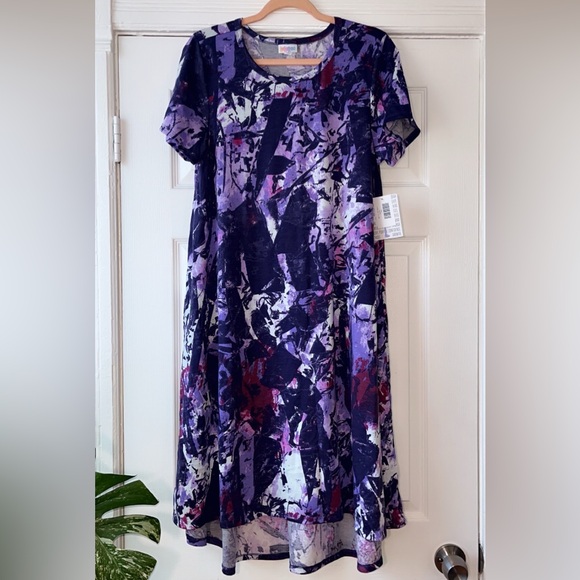 LuLaRoe Dresses & Skirts - New LuLaRoe Carly Dress in Purple Abstract Print